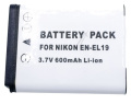 Com Digital Camera Battery - Digca37089 3,7v 600mah Li ion Digitalcamera Batterie Nikon -